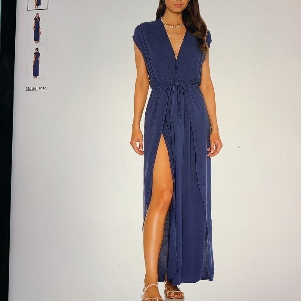 Bobi Los Angeles Crepe Maxi Dress M